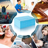 Juego de 20 sábanas desechables para cama de spa, mesa de masaje, impermeable, sábana encimera de tela no tejida, 31 x 71 pulgadas (azul)