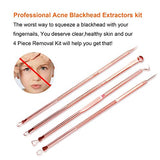 Set de Acero Inoxidable Espinilla Acné Blemish Eliminación de la espinilla Kit de Aguja Herramienta para Mujeres y Hombres cuidado Facial de la Piel Proteger（4 pcs）