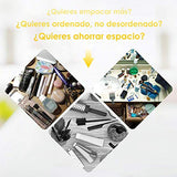 Bolso Organizador Insertar, multifunción Cosmética maquillaje en bolsa inserción dama mujer bolso，Transpirable Bolsa de almacenamiento de viaje con asa Inserte el bolso con cremallera genial para viajar (Gris negro)