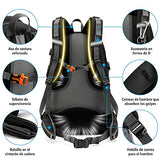 Mochila Impermeable 50l Transpirable y Ligera Para Senderismo Montañismo Escalada, Viaje, Campismo Deportes al Aire Libre, Ciclismo, Mochila Táctica Para Hombre Mujer