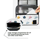 Kit de neceser de viaje para colgar, estuche de maquillaje, organizador de cosméticos para hombres y mujeres (cubierta gráfica de gato infantil)