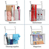 Organizador de gabinete de cocina para tablas de cortar sobre el clóset, organizador de pared, soporte de aluminio para cocina, baño, despensa, cromo brillante