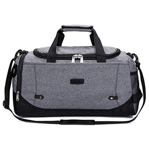 Bolsa de Viaje y Deporte Fitness Sport Bolso para Gimnasio, High capacity Gym Duffle Bag, con Correa de Hombro Extraíble para Mujeres y Hombres