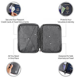 Zero Grid Passport Wallet - Travel Document Holder w/RFID Blocking (Shadow)