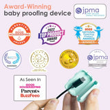Mira tu boca - La galardonada cubierta de seguridad para niños con cargador USB - Fabricado en los Estados Unidos - Prevención de golpes a prueba de bebés (3 unidades de agua polvorienta)