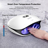 SUNUV 48W UV LED Nail Dryer for Gels Polish With Sensor (White)