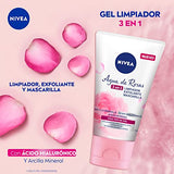 NIVEA Agua de Rosas Gel Facial 3 en 1, 150 ml