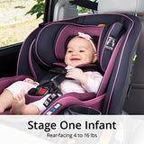 Chicco Fit4 - Asiento convertible de coche 4 en 1, todo en uno, más fácil, desde bebés hasta niños, 10 años de uso - Onyx