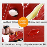 Cama de Masaje, Ligera, portátil, 3 Secciones, Respaldo Ajustable, Cama de Masaje, Cama de Fisioterapia, salón de Belleza, Cama de Tatuajes multifunción dedicada (Rojo Claro)