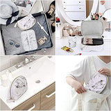 Bolsa de maquillaje , cosmetiquera impermeables con cremallera dorada, cosmetiquera para maquillaje portátil de mármol, organizador para mujeres, bolsa maquillaje para viajar