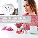 Salandens LED / UV Alta Potencia Lampara Uñas Del Uñas - USB Kit de Uñas de Gel Luces de Uñas Portátiles, Kit de Manicura Permanente Con Lampara, Lampara Manicura Gel de Uñas, Bastante UV Lamp Productos Para Uñas (blanco)