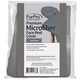 Premium Microfiber Massage Face Rest Cover, Cool Grey, Ultra-Light, Stain and Wrinkle-Resistant, for Massage Tables