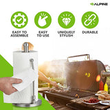 Soporte para Toallas de Papel para encimera, Soporte dispensador de Rollos de servilletas de Cocina de Acero Inoxidable para el hogar, Oficina, baño (Acero-Lite)