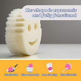 Scrub Daddy Esponja y estropajo de doble cara, sin tintes, limpiador sin arañazos para platos y hogar, resistente al olor, suave en agua tibia, firme en frío, limpieza profunda, apto para lavavajillas, 1 unidad