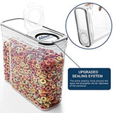 Juego de 6 recipientes herméticos para almacenamiento de alimentos (4 l, 120 onzas), dispensadores de cereales sin BPA con 20 etiquetas, bolígrafo y herramientas de medición