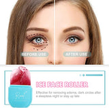 Rcool Rodillo facial de hielo 2021 y Gua Sha, masajeador facial, rodillo de hielo de belleza facial, herramientas para el cuidado de la piel, productos para el cuidado de la piel, para cara y ojos, eliminar líneas finas, reducir los poros, reducir el acné