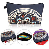 6 bolsas de maquillaje, bolsa de aseo impermeable, bolsa de cosméticos con cremallera, bolsa de viaje de 8.7 x 5.3 pulgadas, bolsa de cosméticos pequeña, organizador de accesorios para mujeres y hombres, Azul / Patchwork