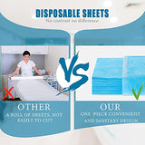 Juego de 20 sábanas desechables para cama de spa, mesa de masaje, impermeable, sábana encimera de tela no tejida, 31 x 71 pulgadas (azul)