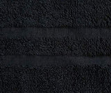 Juego de 24 toallas de salón de algodón hilado en anillo, 100 % color negro, de 16 x 28 pulgadas, ultra suaves y altamente absorbentes, toallas de mano de calidad de hotel y spa, para gimnasio, salón, spa y cuidado del hogar