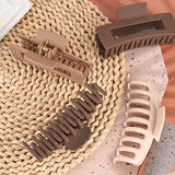 ▶ Paquete de 8 pinzas de pelo grandes de 4.3 pulgadas para mujer, cabello fino y grueso rizado, clips de plátano grandes mate, clip de mandíbula de sujeción fuerte de los años 90, colores neutros