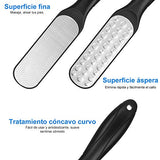 Lukovee Lima de Pie de Pedicura, Kit de Pedicura para Pies de Acero Inoxidable Profesional, Raspador Archivo de Pies de Doble Faz para Eliminar la Piel Dura, Herramienta de Pedicura para Cuidado de Pies para Pies Agrietados Secos y Húmedos