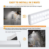 Luz LED para clóset con estación de carga, 20 LED, regulador de intensidad recargable, sensor de movimiento debajo del gabinete con control remoto, barra de luz segura para la noche para clóset, cocina, 5 unidades