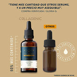 Serum Vitamina C, Colageno, Acido Hialuronico, Retinol, Vitamina E, Elastina - Collagenic Serum Facial Aclarante de Piel para Rostro y Contorno de Ojos