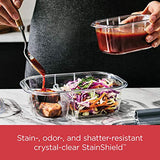 Rubbermaid Brilliance - Contenedores de almacenamiento de alimentos, 2 compartimentos, 2,85 tazas, 5 unidades
