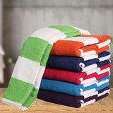 Toalla de playa 100% algodón Toalla de baño, paquete de 6, toalla de playa Cabana Stripe, toallas de piscina grandes (30" x 60"), toallas de baño altamente absorbentes, ligeras, suaves y de secado rápido, para fiestas, invitados
