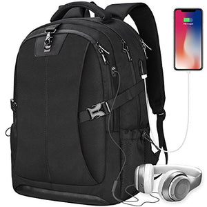 mochila para portatil con USB Puerto de carga Daypack compartimiento 17 pulgada laptop mochilas para antirrobo impermeable negocio al aire libre mochilas para hombre