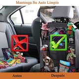 2 Pack Organizadores de Asiento Trasero e Automóvil - Organizadores para Asientos de Coches para Niños - Universal Protector Trasero del Asiento de Coche Cubierta Con Soporte de Pantalla Clara para Tableta - 9 Bolsillos de Almacenamiento|Uso Universal|Fác