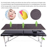 Cama de Masaje Plegable,Mesa de Salón,Cama de Tatuaje de SPA,Mesa de Belleza para Fisioterapia,Instalación Gratuita,hasta 250 Kg de Carga,Desplegado 180x60x65CM,Brown