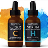 ▶ Serum Kit Facial Quotidien: 1 Serum Vitamina C 30ml + 1 Serum Ácido Hialurónico 30ml - Ingredientes Naturales - Hidratación Profunda + Vitalidad en tu Rostro - Mejora la Textura- Firmeza y Tonificación- Disminución de arrugas y lineas de expresión.