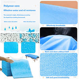 100 piezas de sábanas de mesa de masaje, sábanas desechables de spa no tejidas, transpirables, fundas de cama impermeables para spa, tatuaje, salón, pestañas, suministros de esteticista, color azul