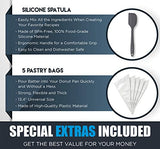 Mini Donut Pan Set - Kit combinado de 12 agujeros, fabricante de donuts de silicona antiadherente, 5 bolsas de repostería y espátula - Molde para hornear apto para lavavajillas y horno para donas pequeñas, galletas, arte de resina y más
