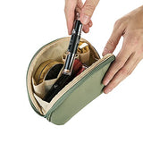 Bolsa de cosméticos para bolso de viaje, práctica bolsa de maquillaje para mujeres y niñas (verde)