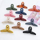 ▶ Pinzas de pelo grandes de 4.3 pulgadas, 12 clips de pelo grandes mate para mujeres y niñas, pinzas antideslizantes para cabello grueso, pinzas de mandíbula de plátano (4.3 pulgadas)