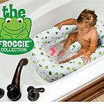 Mommy'S Helper Bañera Inflable Froggie Collection, blanco/verde, 6 a 18 meses