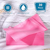Juego de 30 sábanas desechables para cama de spa, fundas de mesa de masaje, sábana de tela no tejida, impermeable, para spa, salón, hotel, 31 x 67 pulgadas (rosa)