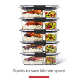 Rubbermaid Brilliance - Contenedores de almacenamiento de alimentos, 2 compartimentos, 2,85 tazas, 5 unidades