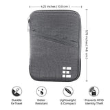 Zero Grid Passport Wallet - Travel Document Holder w/RFID Blocking (Shadow)