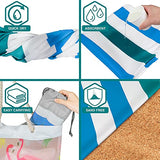 Toalla de playa última intervensión de arena, de microfibra, de secado rápido, absorbente, grande, delgada, para viajes, piscina, camping, yoga, plegable, ligera, compacta, de gran tamaño para adultos (azul, 78 x 35 pulgadas)