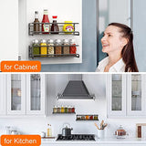 Especiero de Cocina, 2 Piezas Organizador para Especias Sin Taladrar de Autoadhesivo, Metal Organizador para Especias de Pared con Tornillo, Almacenamiento de Especias para Cocina, Gabinete