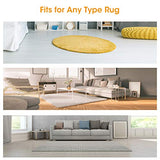 Sahhika Cinta para Alfombra, 10 Piezas de Doble Cara, Antideslizantes, Reutilizables, Cinta Lavable para Suelos de Madera, Suelos de Azulejos, alfombras, tapetes de Piso, Pared (Blanco Peal)