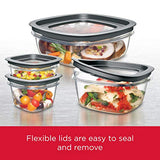 ▶ Rubbermaid  Meal Prep Premier - Juego de 10 recipientes para alimentos, color gris