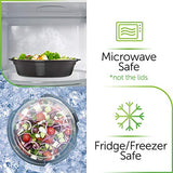 Recipientes de plástico reutilizables con tapas, recipientes desechables para alimentos preparados de comidas, recipientes de plástico para almacenamiento de alimentos con tapas, recipientes de almuerzo de Prep Naturals, paquete de 10