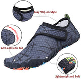 Zapatos de agua, para natación, surf, playa, piscina, puntera ancha, senderismo, agua, secado rápido, para hombres y mujeres, I Gris, 9 Women/7.5 Men