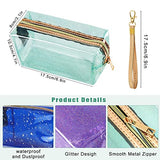 Bolsa de cosméticos impermeable portátil translúcida bolsa de maquillaje con cierre bolsa de aseo de viaje para día festivo, baño, organización, Multi Color, 8 pcs, Moda
