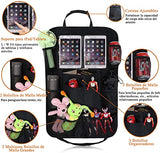 2 Pack Organizadores de Asiento Trasero e Automóvil - Organizadores para Asientos de Coches para Niños - Universal Protector Trasero del Asiento de Coche Cubierta Con Soporte de Pantalla Clara para Tableta - 9 Bolsillos de Almacenamiento|Uso Universal|Fác