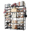 Zapatero de 9 niveles, organizador de zapatos alto, almacenamiento de zapatos, 50 pares de estantes verticales para zapatos, organizador grande de zapateros, zapateros apilables para entrada